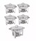 5 Pack Round Chafing Dish 5 Quart Stainless Steel Full Size Tray Buffet Catering